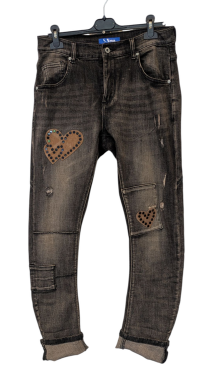 Jeans "Nieten-Herz"