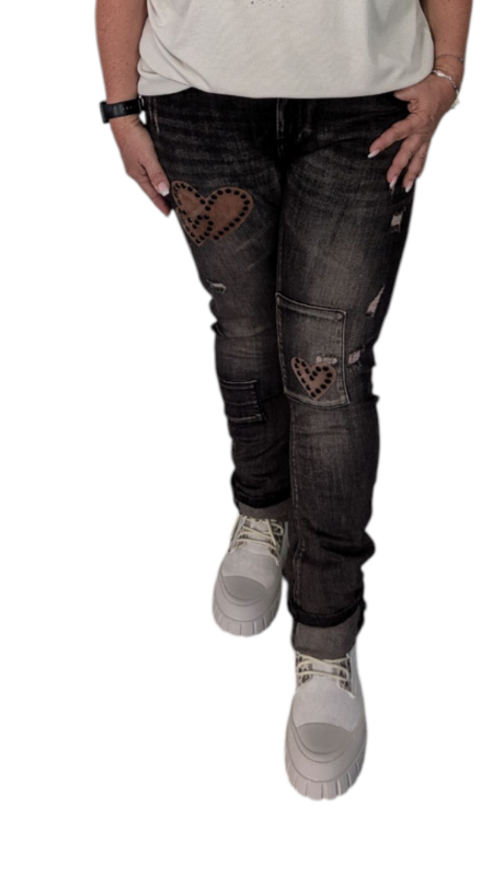 Jeans "Nieten-Herz"