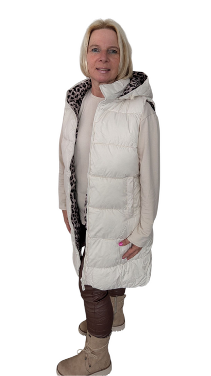 Wendeweste "Leo" lang in creme