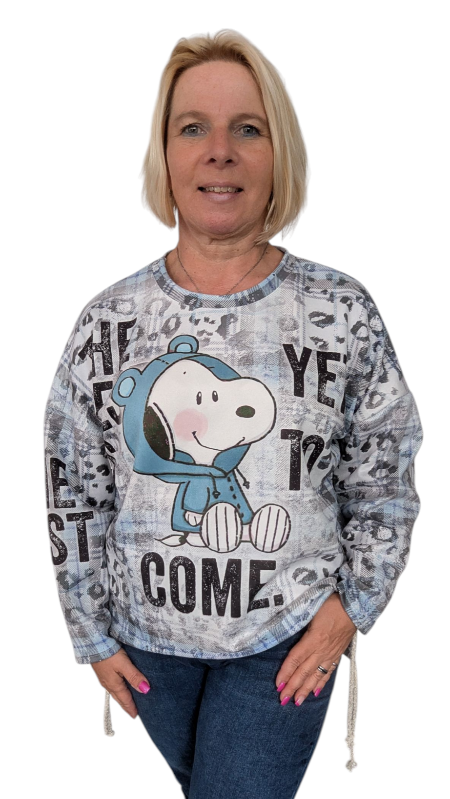 Sweatshirt "Snoopy come" blau