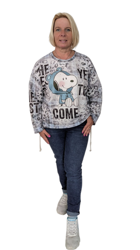 Sweatshirt "Snoopy come" blau