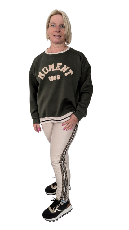 Sweatshirt "Moment" khaki