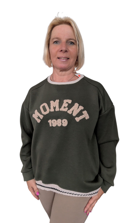 Sweatshirt "Moment" khaki