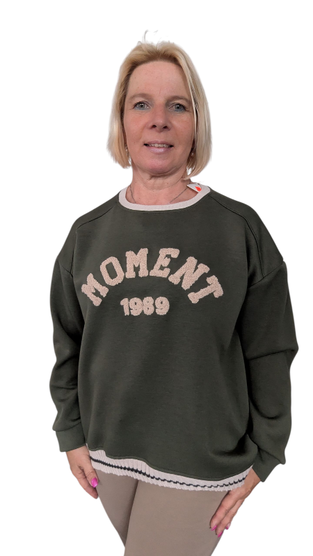 Sweatshirt "Moment" khaki