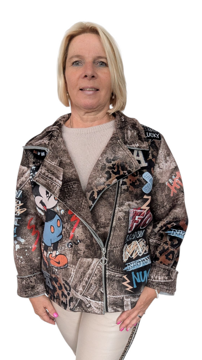 Softchell-Jacke "Mickey" braun