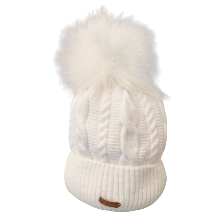 Bommelmütze "Achti" in weiss
