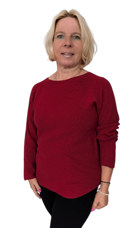 Pullover Strick weinrot "Maglia"
