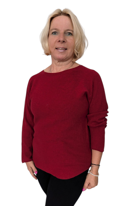 Pullover Strick weinrot "Maglia"