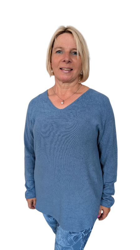 Pullover Strick jeansblau "Maglia"