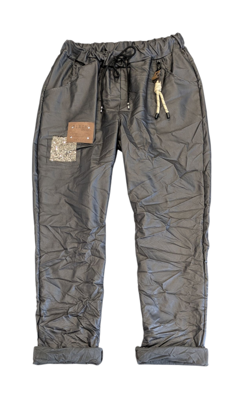 Joggpant Leder Imitat "Francesca" anthrazit