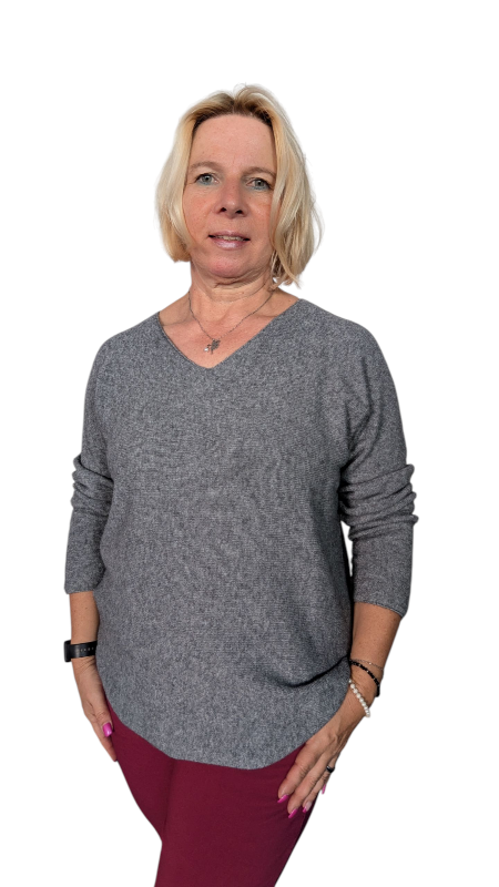 Pullover Strick graumeliert "Maglia"
