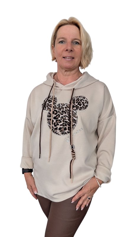 Hoody "L'amour" creme