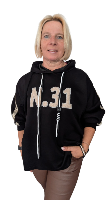 Hoody "No 31" schwarz