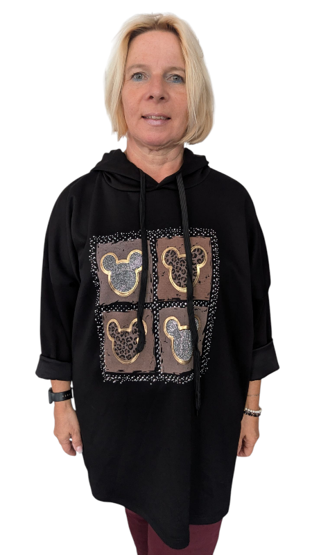 Hoody "4 Mickey" schwarz