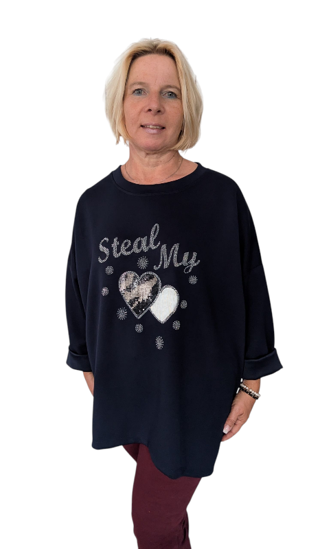Sweatshirt "Steal" dunkelblau
