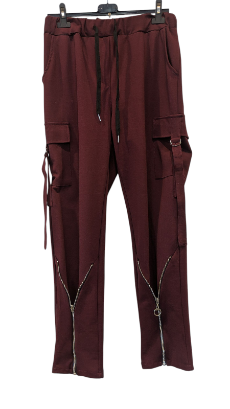 Joggpant "Cerniera" weinrot