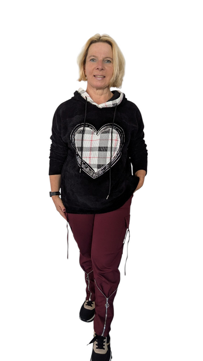 Joggpant "Cerniera" weinrot