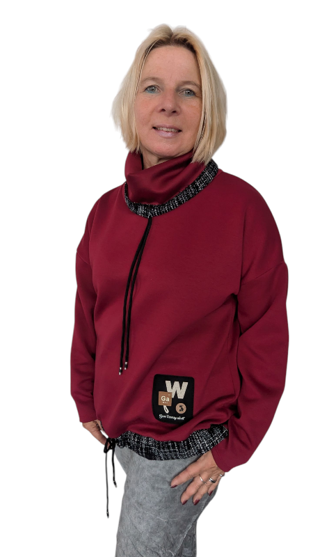 Sweatshirt "Gianna" weinrot