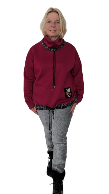 Sweatshirt "Gianna" weinrot