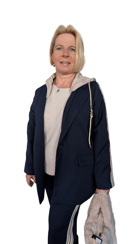 Blazer "Isabella" dunkelblau mit Kapuze