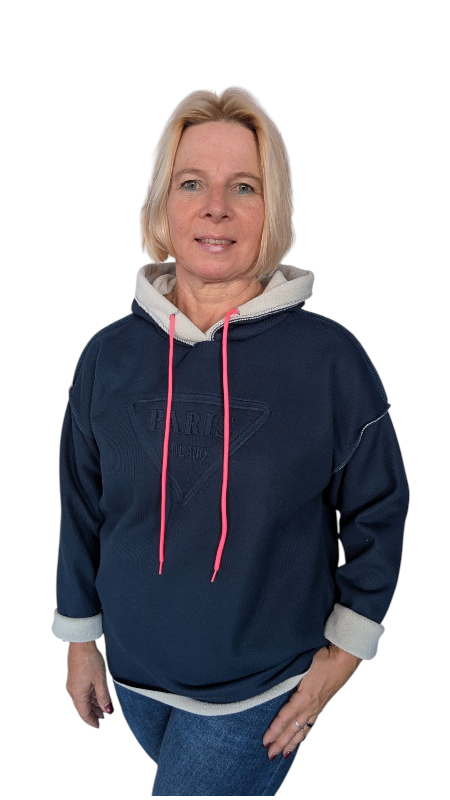 Hoodie "Paris" dunkelblau