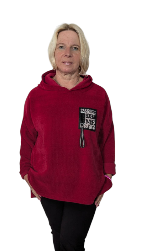 Hoodie "Fashion" weinrot