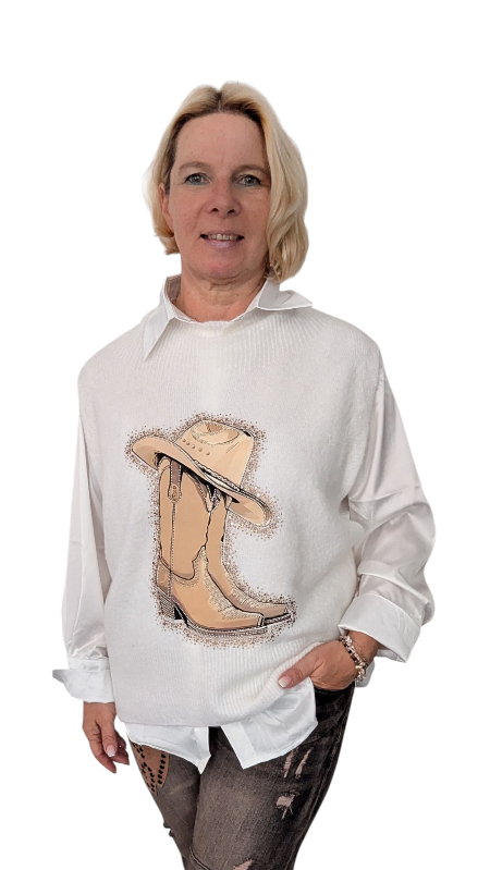 Pullunder "Texas" offwhite