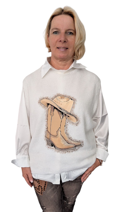 Pullunder "Texas" offwhite