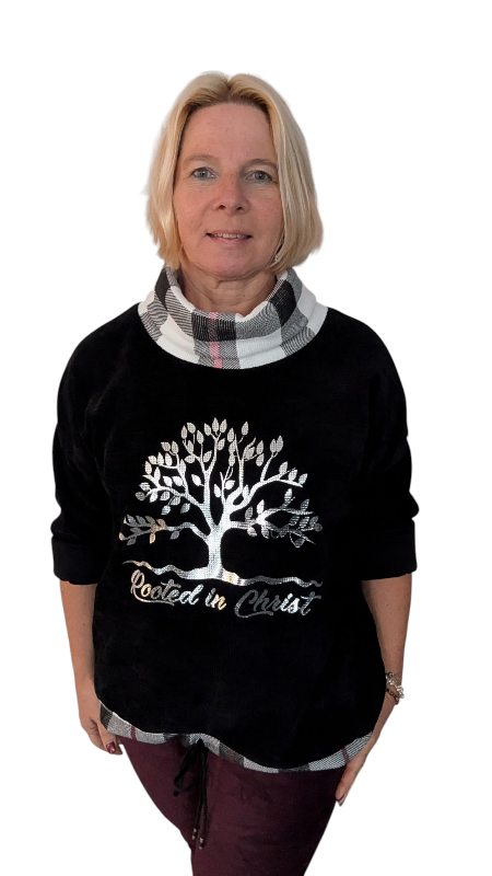 Sweatshirt "Rooted" schwarz