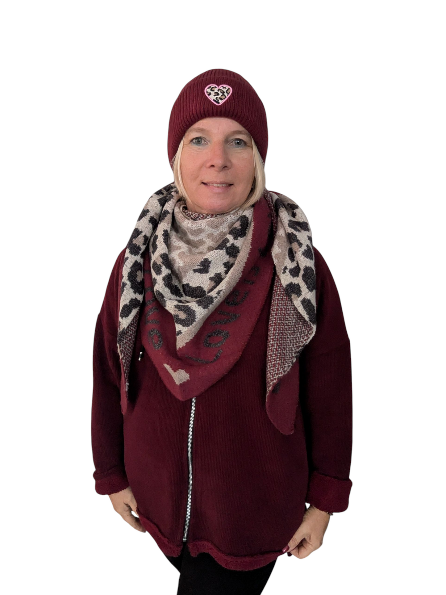 Dreieckstuch weinrot