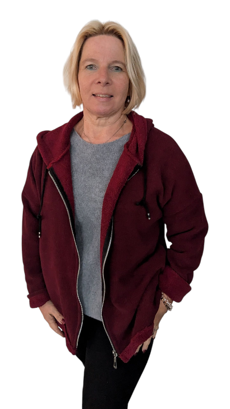 Sweatshirt Jacke "Aylin" weinrot