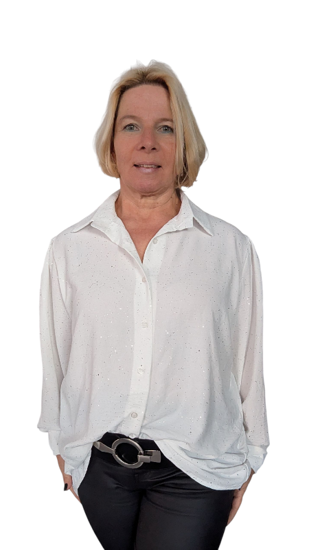 Bluse "Noel" weiß mit Glitzer