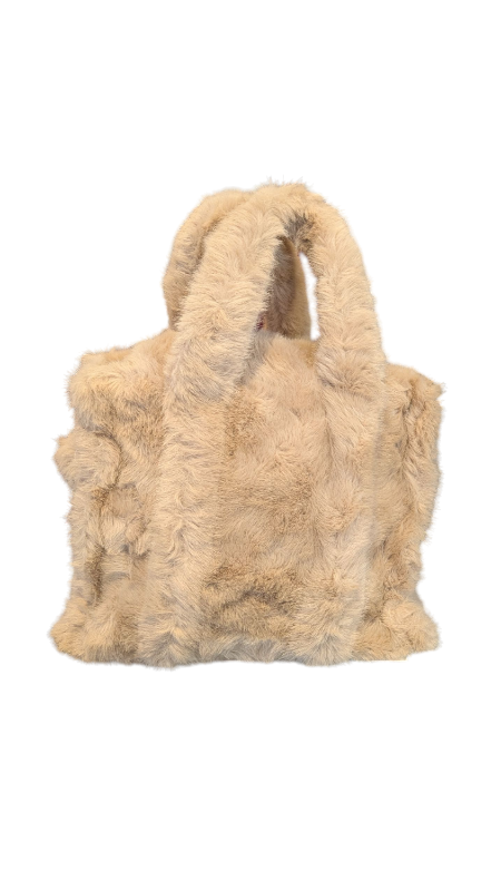 Webpelz-Tasche sand braun