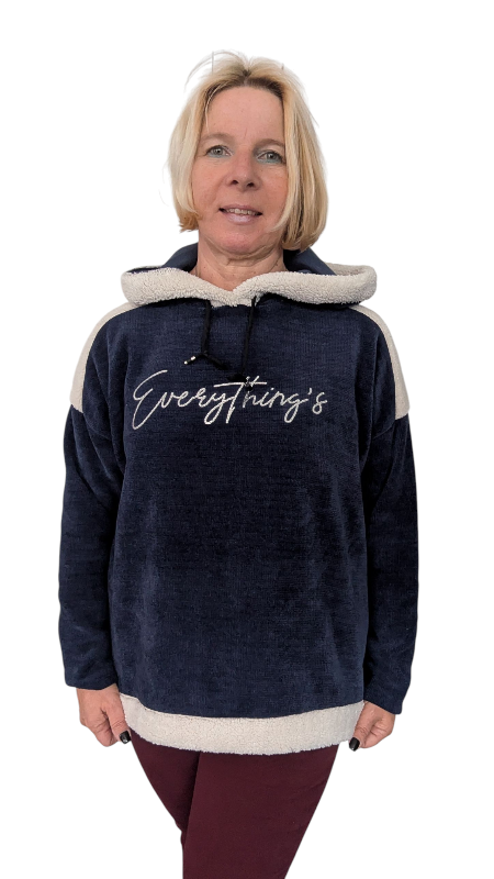 Hoodie "Everything" dunkelblau