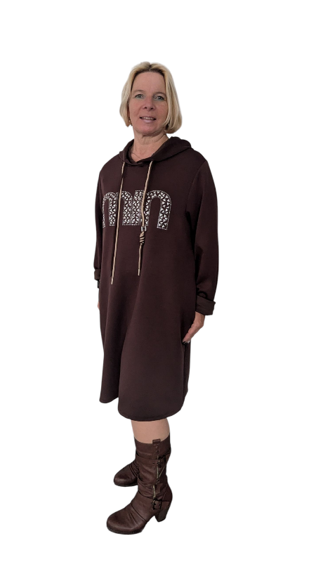 Kapuzenkleid "Mina" braun