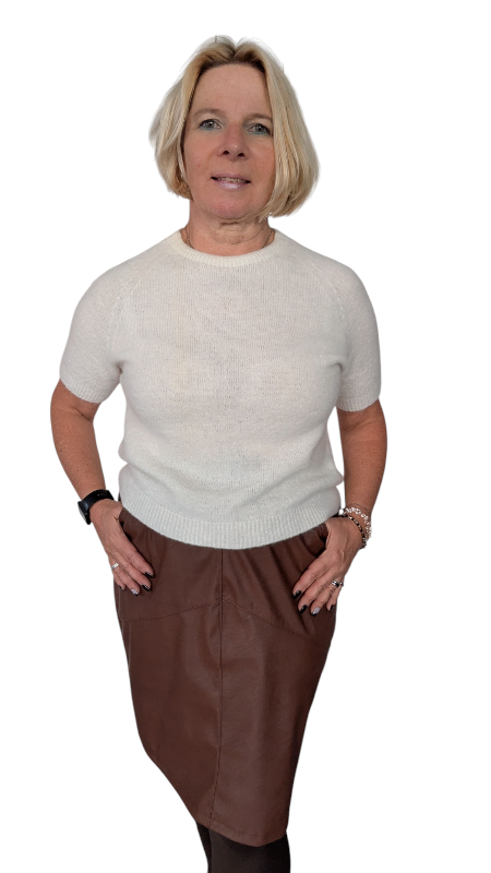 Leder Imitat Rock braun