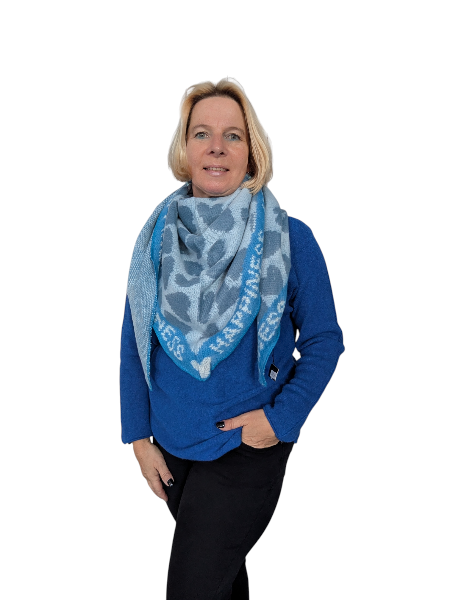 Dreieckstuch jeansblau / royal