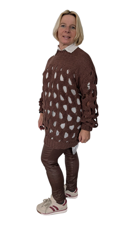 Pullover Strick "Fori" schokobraun