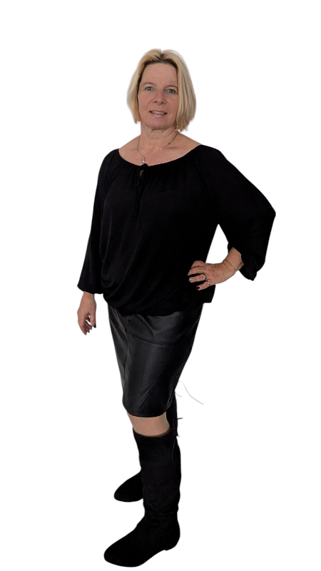 Bluse "Christmas" schwarz