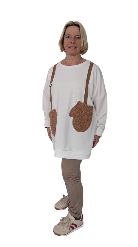 Sweatshirt "Hands" weiß