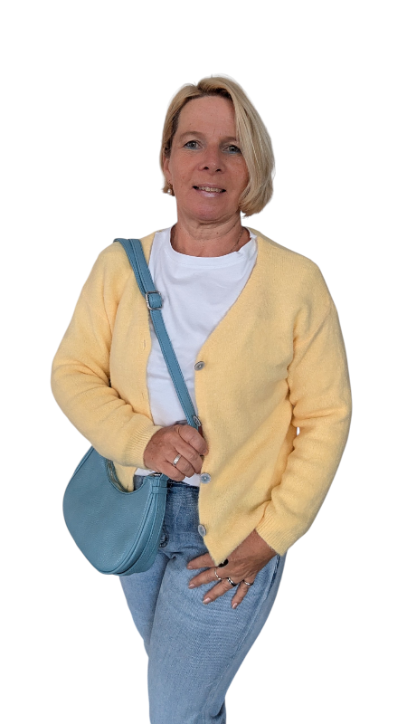 Strickjacke "Sunshine" hell gelb