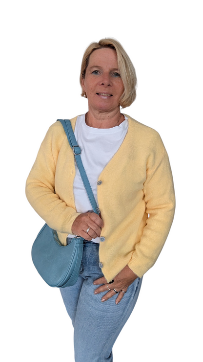 Strickjacke "Sunshine" hell gelb