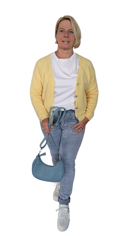 Strickjacke "Sunshine" hell gelb