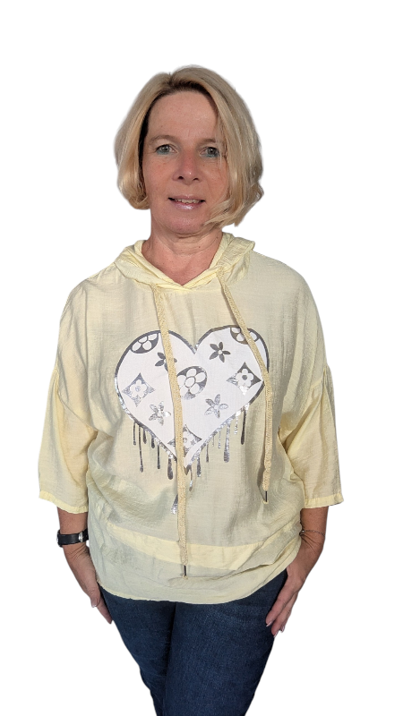 Hoodie "Sunny" hell gelb