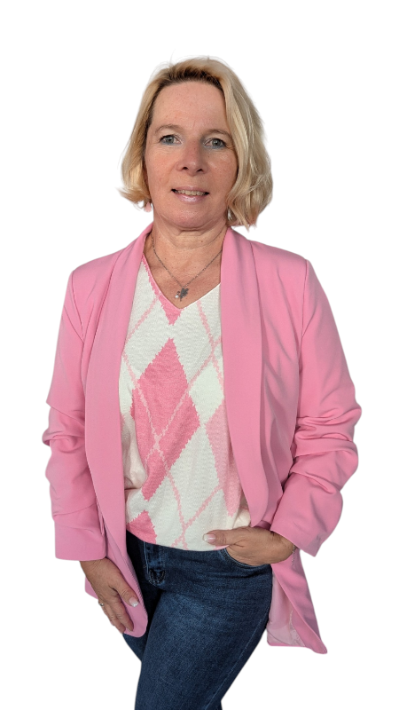 Pulli "Karo" rosa pink weiß