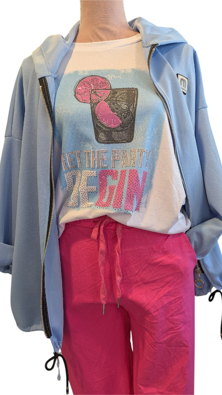 Kapuzenjacke "Vacanza" hellblau