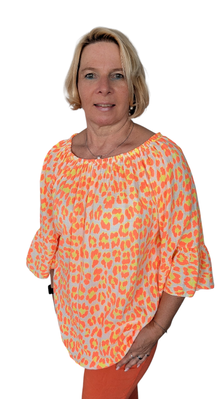 Bluse "Bonnie" orange gelb