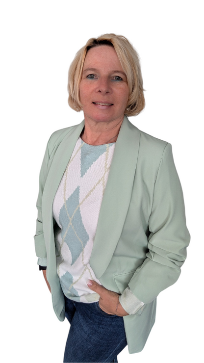 Shirt "Rombo" lindgrün weiß