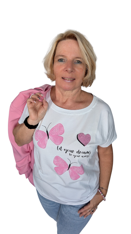 T-Shirt "Butterfly" pink