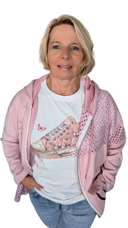 T-Shirt "Turnschuh" rosa